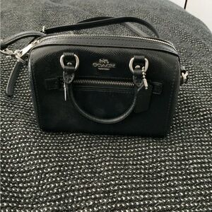 Coach MINI ROWAN Dark Navy Leather Crossbody